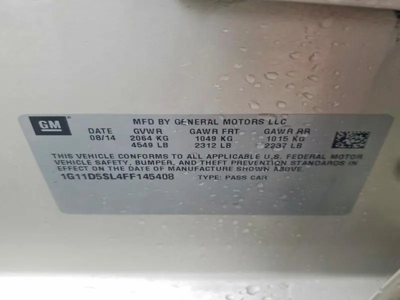 2015 CHEVROLET MALIBU 2LT  