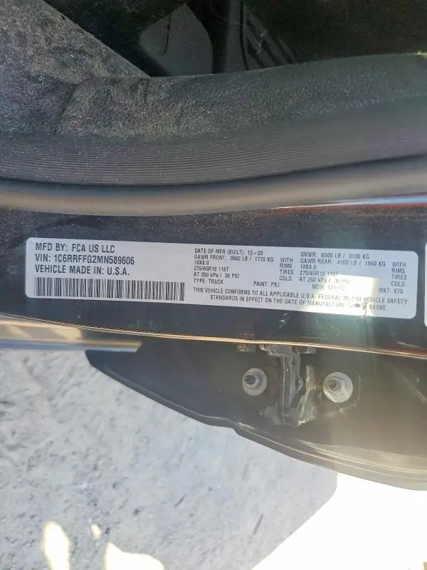 2021 RAM 1500 BIG HORN/LONE STAR  