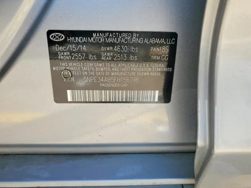 2015 HYUNDAI SONATA LIMITED 2.0T  