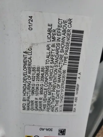 2024 HONDA ACCORD EX  