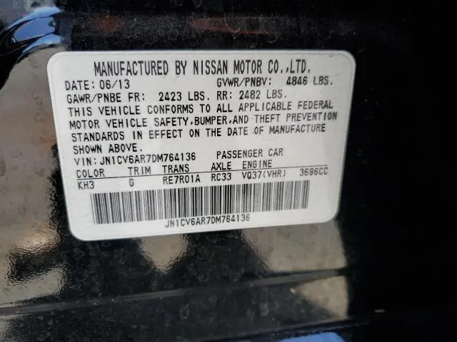 2013 INFINITI G37   