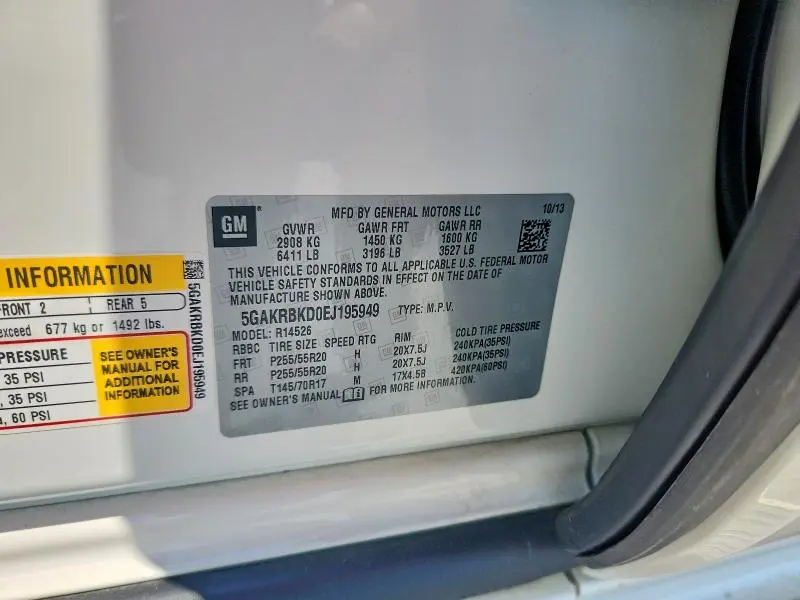 2014 BUICK ENCLAVE   