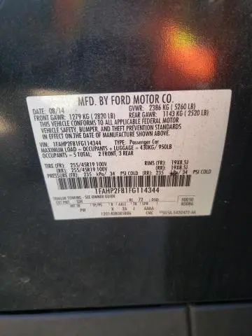 2015 FORD TAURUS LIMITED  