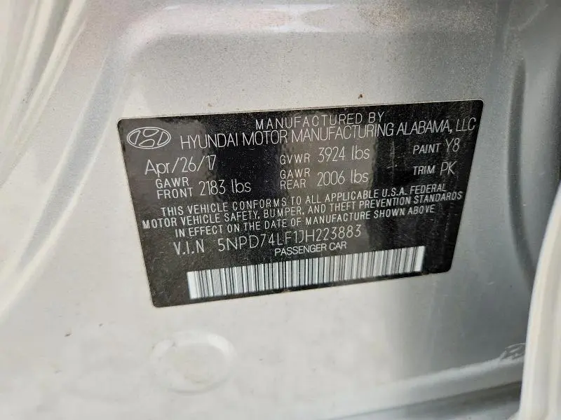 2018 HYUNDAI ELANTRA SE  