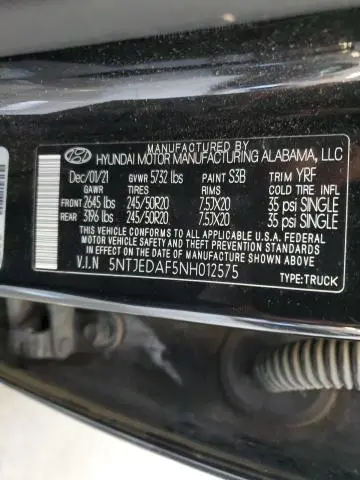2022 HYUNDAI SANTA CRUZ LIMITED