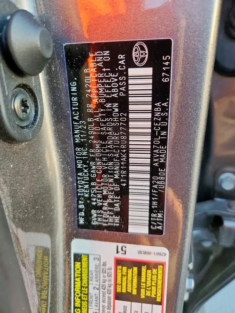 2024 TOYOTA CAMRY LE  