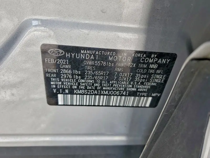 2021 HYUNDAI SANTA FE BLUE  