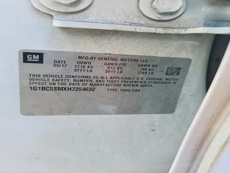 2017 CHEVROLET CRUZE LS  