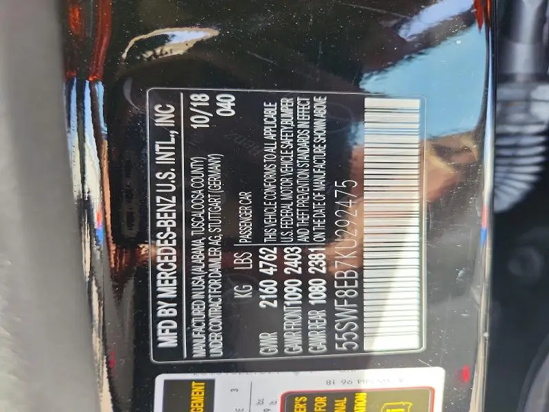 2019 MERCEDES-BENZ C 300 4MATIC  