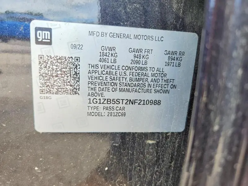 2022 CHEVROLET MALIBU LS  