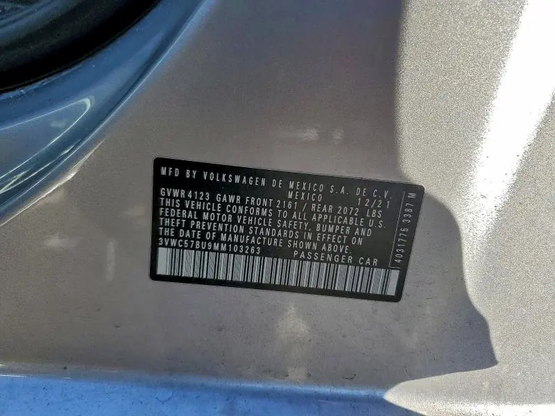 2021 VOLKSWAGEN JETTA S  