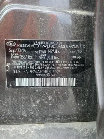 2017 HYUNDAI SONATA SE