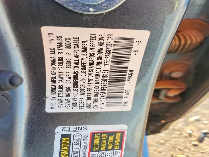 2011 HONDA CIVIC EX  