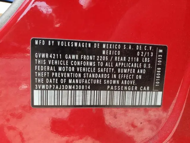 2013 VOLKSWAGEN JETTA SE  