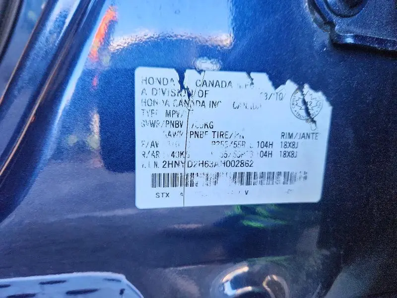 2010 ACURA MDX TECHNOLOGY  