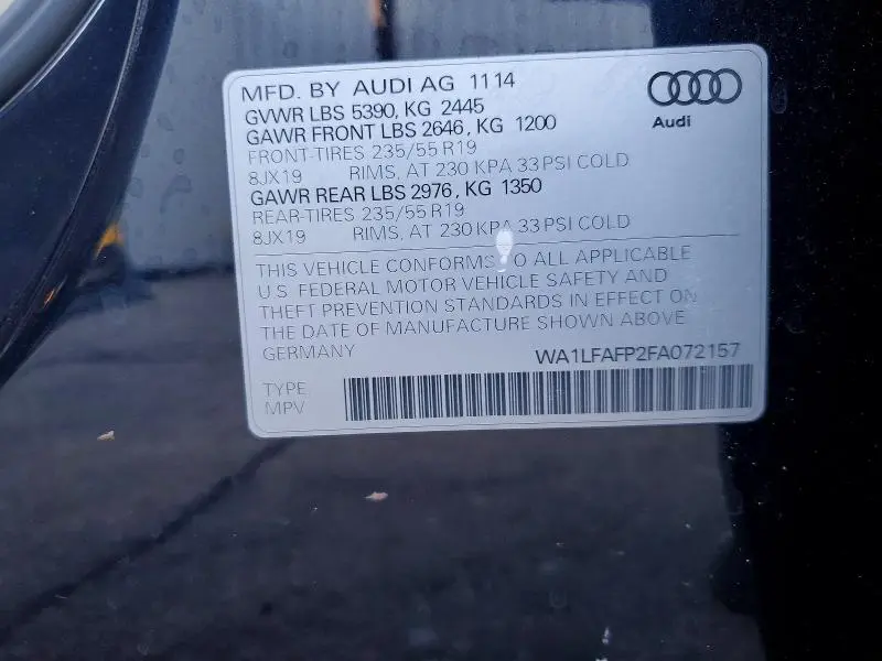 2015 AUDI Q5 PREMIUM PLUS  