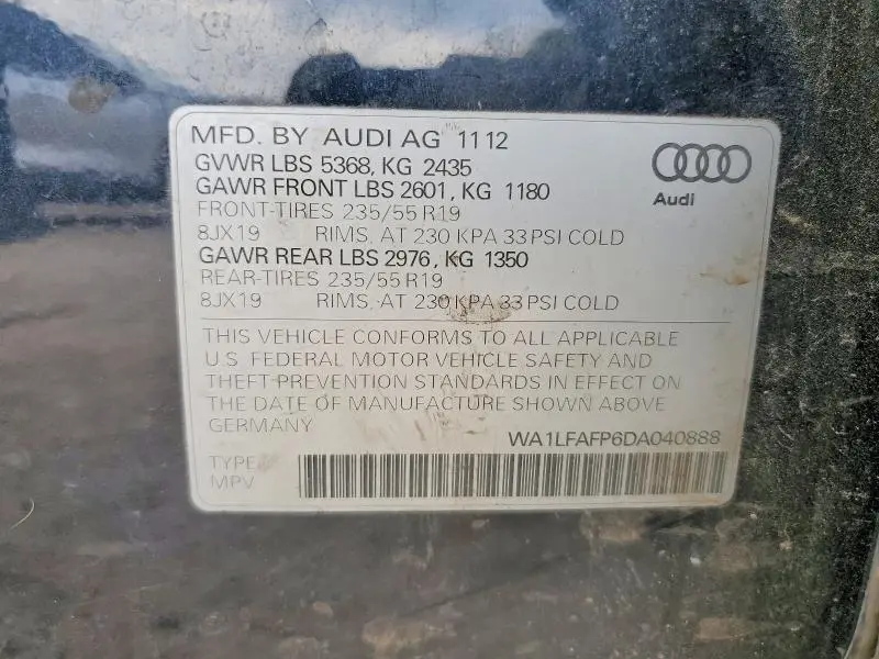 2013 AUDI Q5 PREMIUM PLUS  