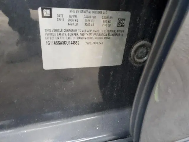 2016 CHEVROLET MALIBU LIMITED LS  