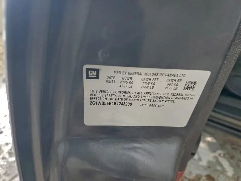 2011 CHEVROLET IMPALA LT  