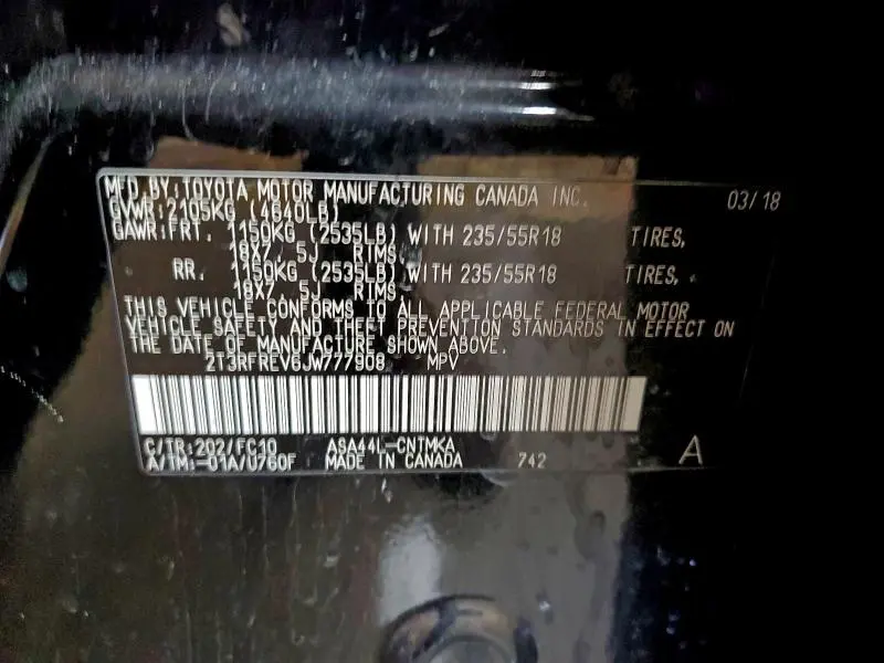 2018 TOYOTA RAV4 ADVENTURE  