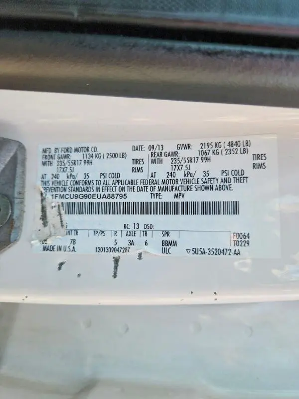 2014 FORD ESCAPE SE  
