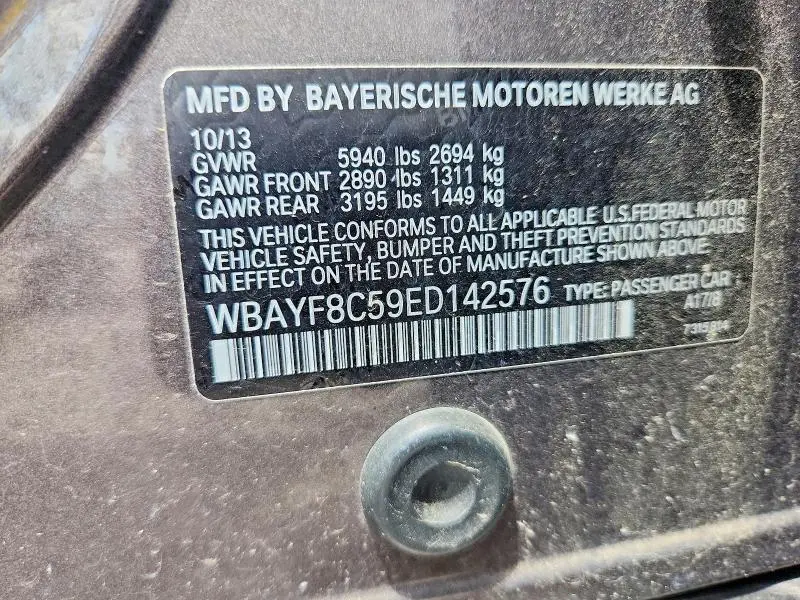 2014 BMW 750 LXI  
