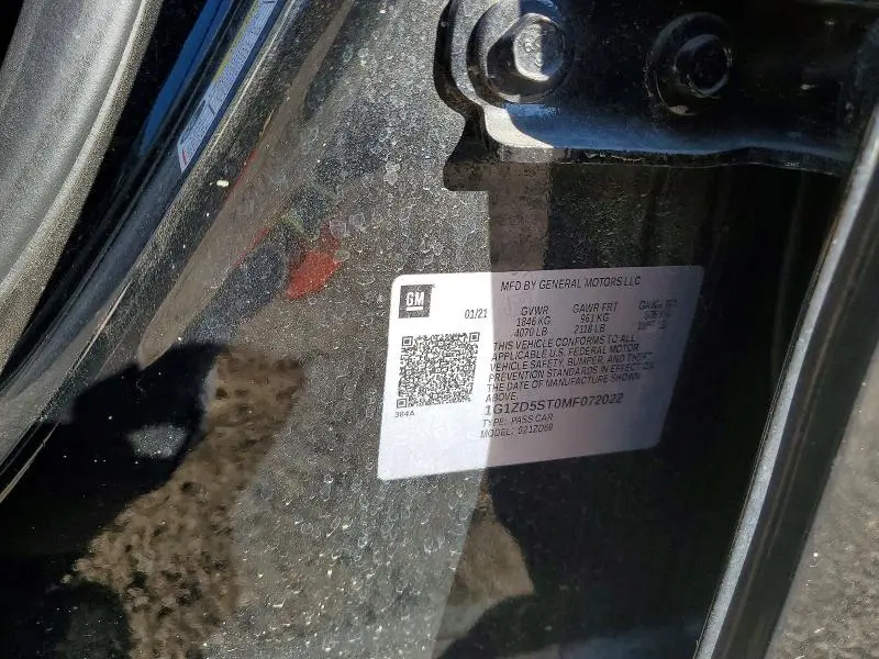 2021 CHEVROLET MALIBU LT  