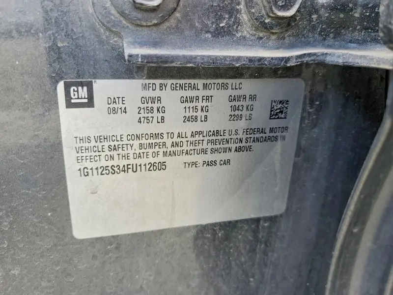 2015 CHEVROLET IMPALA LT  