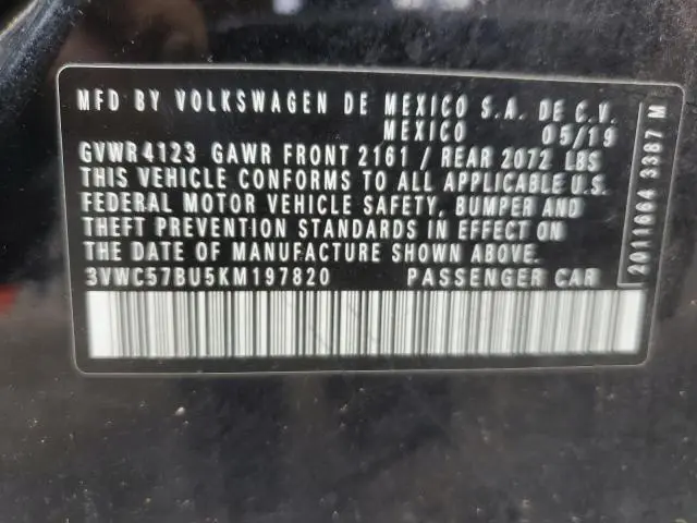 2019 VOLKSWAGEN JETTA S  