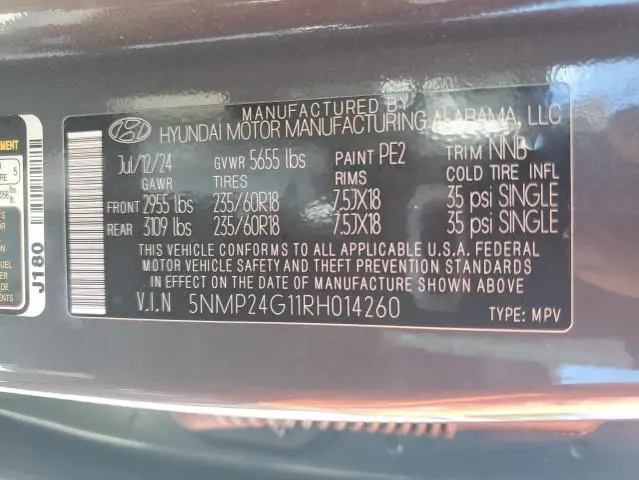 2024 HYUNDAI SANTA FE SEL  