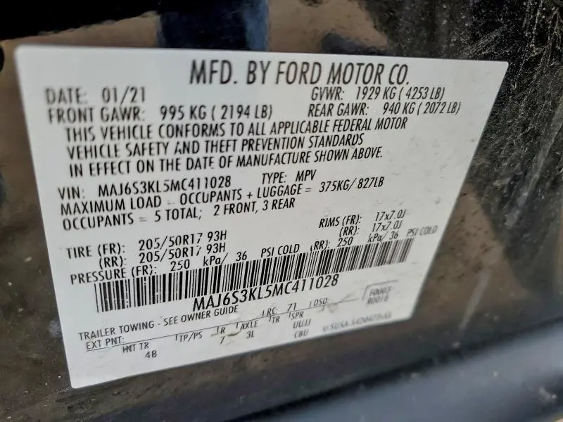 2021 FORD ECOSPORT TITANIUM  