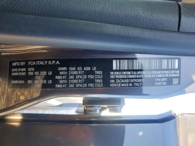 2019 JEEP RENEGADE LATITUDE  