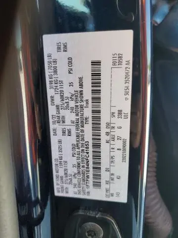 2022 FORD F150 SUPERCREW  
