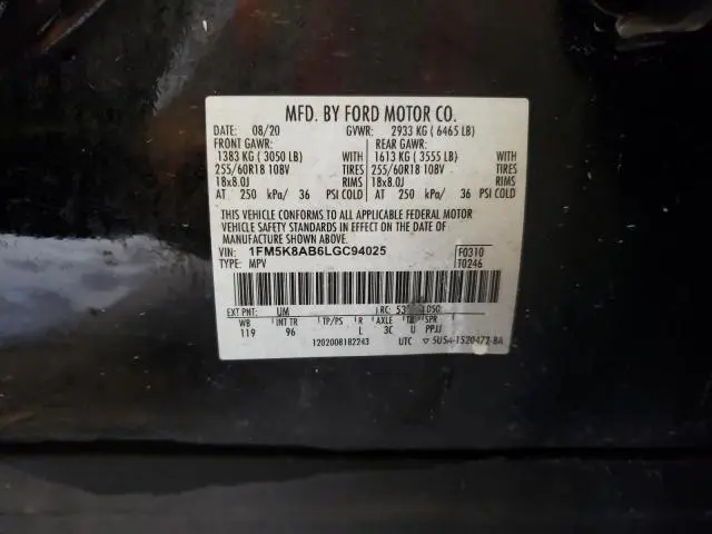 2020 FORD EXPLORER POLICE INTERCEPTOR  