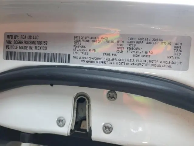 2021 RAM 1500 CLASSIC TRADESMAN  