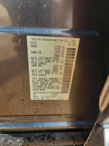 2020 NISSAN MURANO PLATINUM  