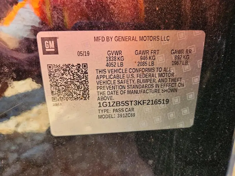 2019 CHEVROLET MALIBU LS  