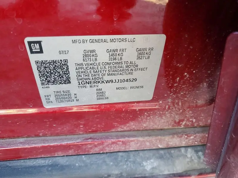 2018 CHEVROLET TRAVERSE PREMIER  