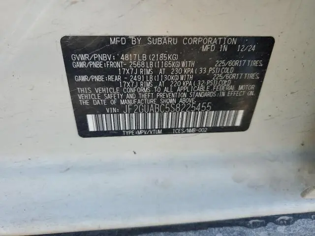 2025 SUBARU CROSSTREK   