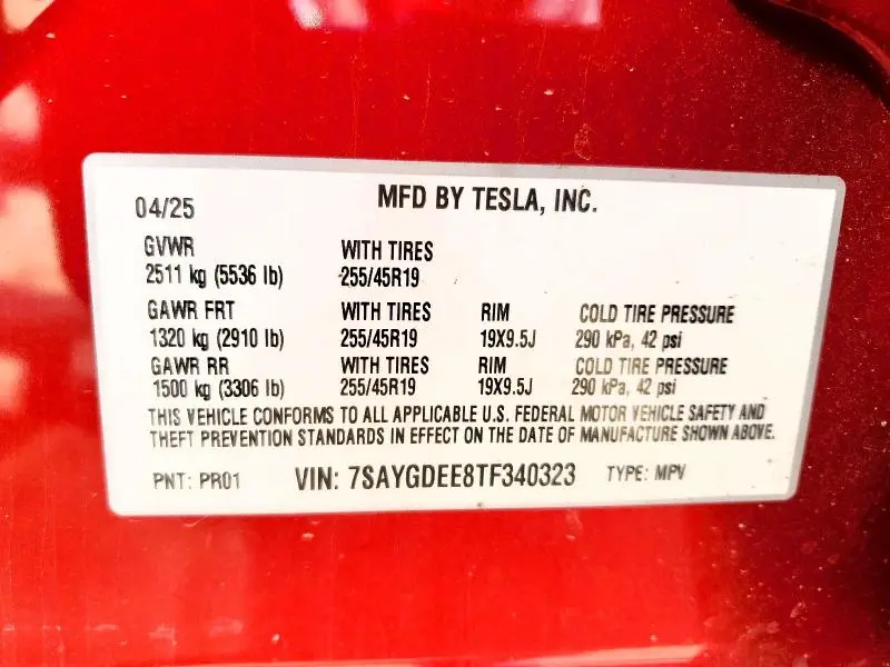 2026 TESLA MODEL Y   