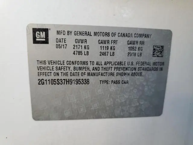 2017 CHEVROLET IMPALA LT  