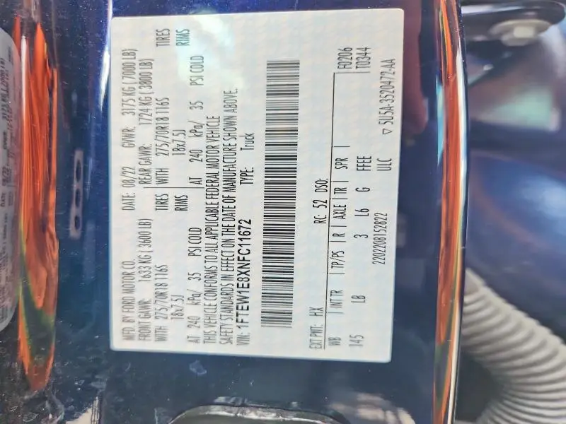 2022 FORD F150 SUPERCREW  