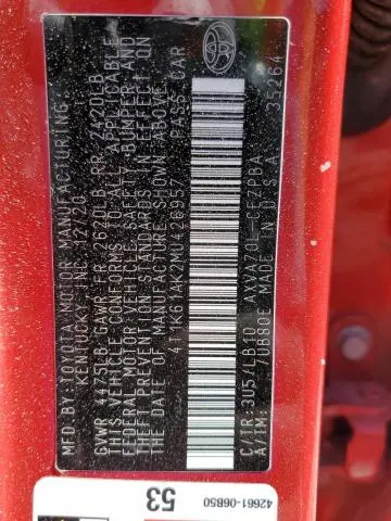 2021 TOYOTA CAMRY XSE  