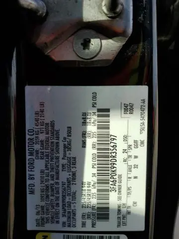 2013 FORD FUSION TITANIUM  