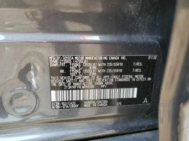 2020 TOYOTA RAV4 LIMITED  