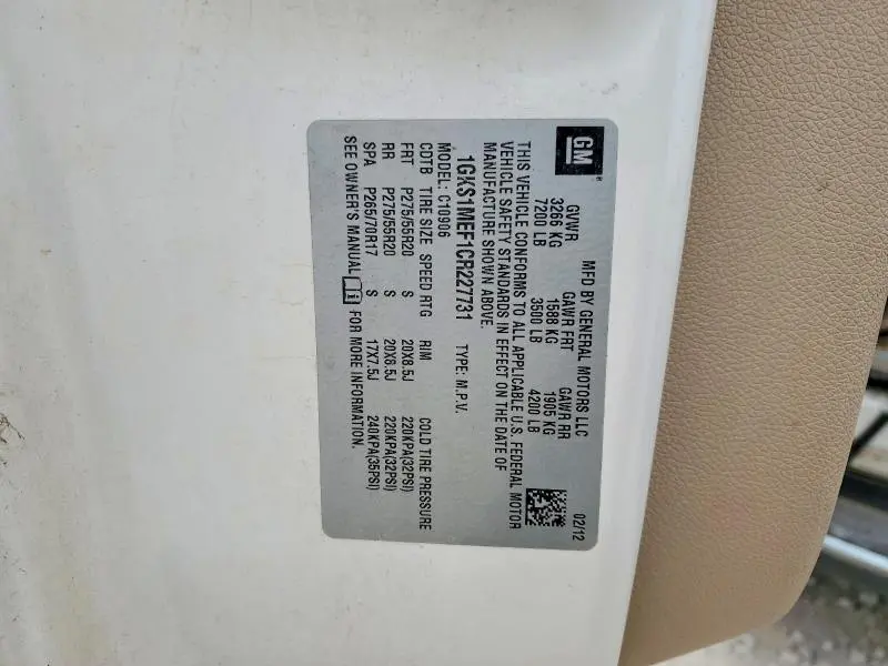 2012 GMC YUKON XL DENALI  