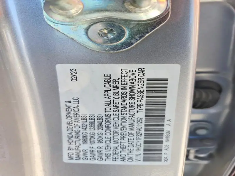 2023 HONDA ACCORD EX  