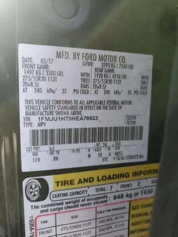 2017 FORD EXPEDITION XLT  