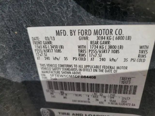 2013 FORD F150 SUPERCREW  