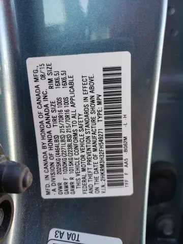 2015 HONDA CR-V LX  